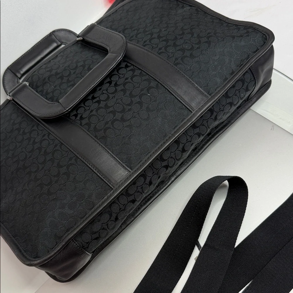 Coach F70759 Black Signature Men's Briefcase